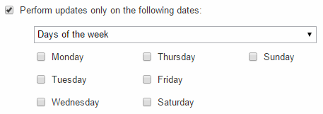 Update settings