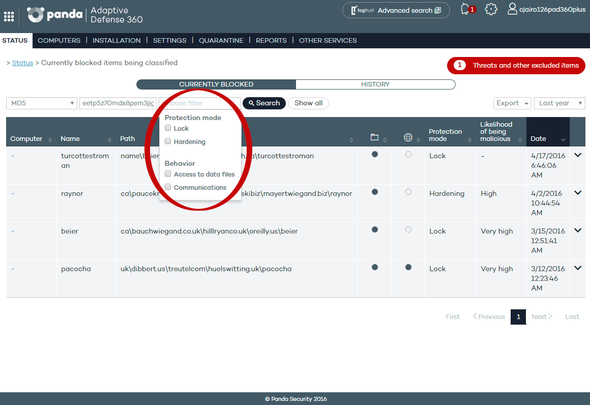 More information about malware detections