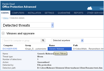 Improved detection reports